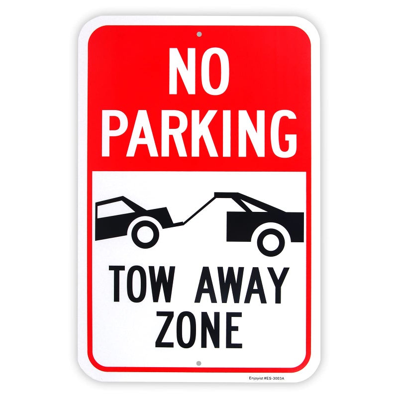 Enjoyist Large No Parking - Tow Away Zone Sign, 18"x 12" .040 Aluminum Reflective Sign Rust Free Aluminum-UV Protected and Weatherproof - Image 5