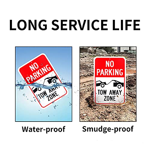 Enjoyist Large No Parking - Tow Away Zone Sign, 18"x 12" .040 Aluminum Reflective Sign Rust Free Aluminum-UV Protected and Weatherproof - Image 3