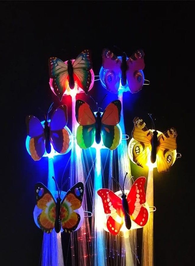 FlyTouch Flashing Butterfly Hair Braids | LED Colorful Butterfly Flash Hair Braid Lights | Multicolor Alligator Hair Clip For Girls And Women's (Pack Of 2) - Image 4