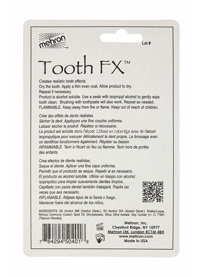 mehron Makeup Tooth FX with Brush for Special Effects, Halloween, Movies (.25 oz) (White) - Image 3