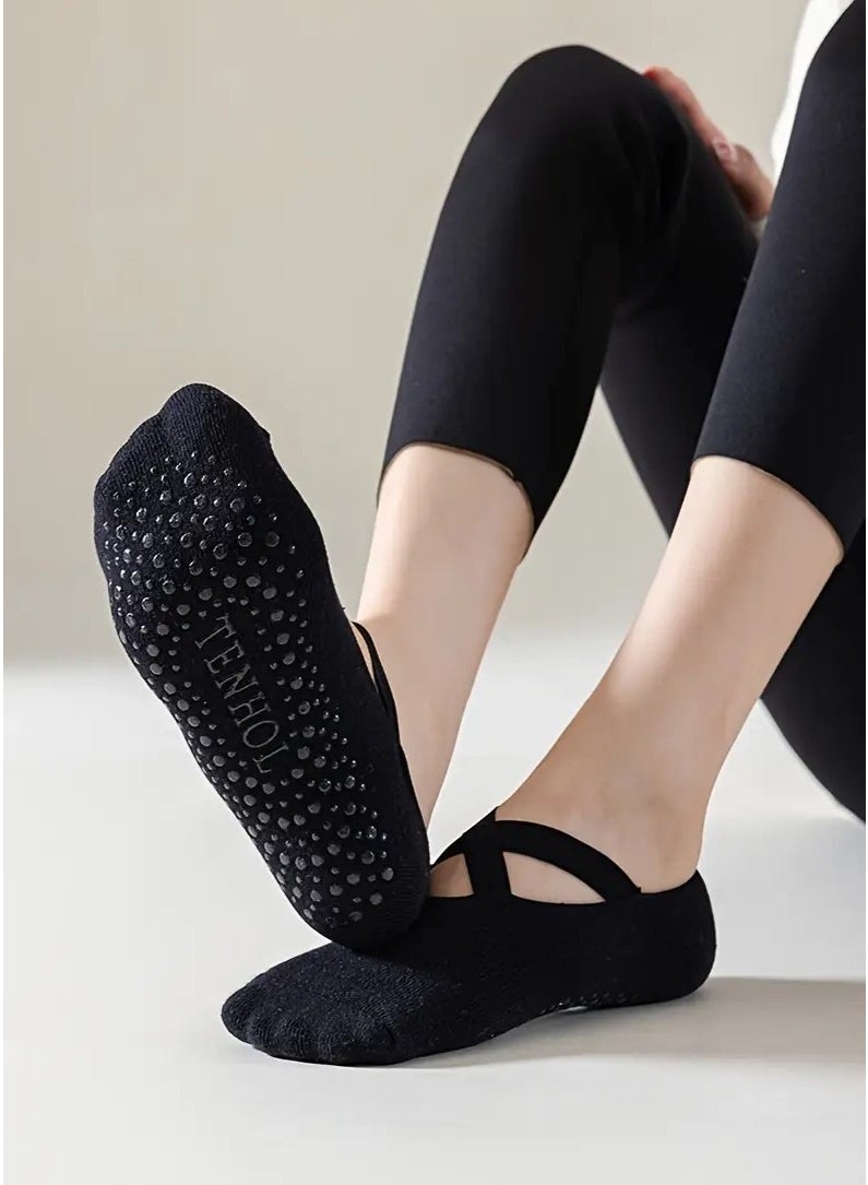 LUMYA 5 Pairs Yoga Socks for Women, Non-Slip Cotton Socks for Pilates, Pure Barre, Ballet Dance, Grip Socks for Stability and Comfort, Ideal for Workouts, Physical Therapy, and Daily Use - Image 4