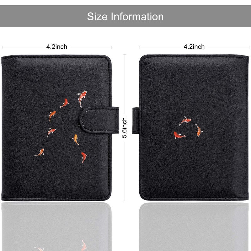 WALNEW Passport Holder for Travel, RFID Passport Cover Wallet for Women Men, PU Leather Passport Book Card Holder Case with Pen (Buckle Closure, Buckle-Carp) - Image 4