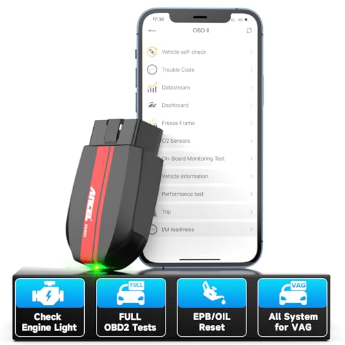ANCEL BD500 Bluetooth Diagnostic Scan Tool for VW Audi Seat Skoda Diagnosis Full Systems Volkswagen OBD2 Scanner Vag Car Code Reader with Battery Check EPB Reset for iPhone iPad Android - Image 1