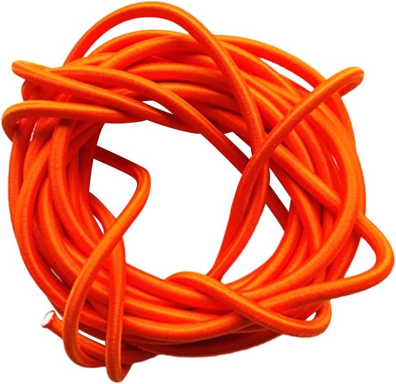 klarako Marine Grade 6mm Strong Elastic Shock Cord Bungee Rope Stretch Band Tie Down DIY General Use klarakoOrange, 10m - Image 1