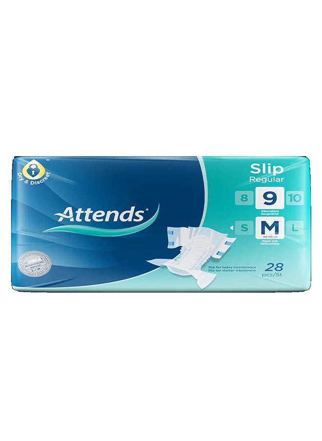 Attends Slip Regular 9 Medium, 28 Pieces  - Image 1