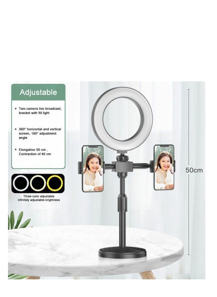 ELTRAZONE Muting Portable Makeup Facebook Live Stream LED Lights Adjustable Beauty Selfie Mobile Phone Holder for Perfect Lighting and Selfies – Compatible with iPhone & Android Smartphones - Image 2