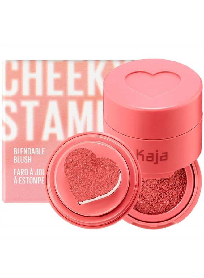 KAJA Blush - Cheeky Stamp | Gift, 7 Shades, Buildable & Blendable Shade with Heart-shaped Applicator, Coral Finish, 03 Bossy, 0.17 Oz - Image 1