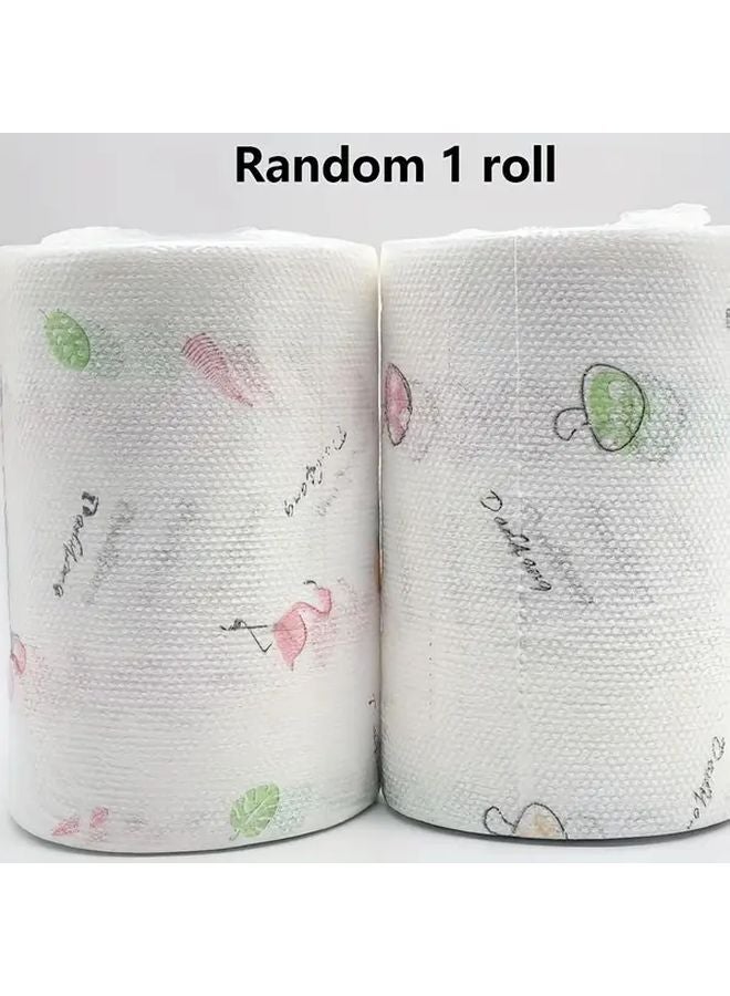 Disposable Kitchen Paper Towels Washable Wet And Dry 100 Times Capacity Cleaning Roll - Image 2