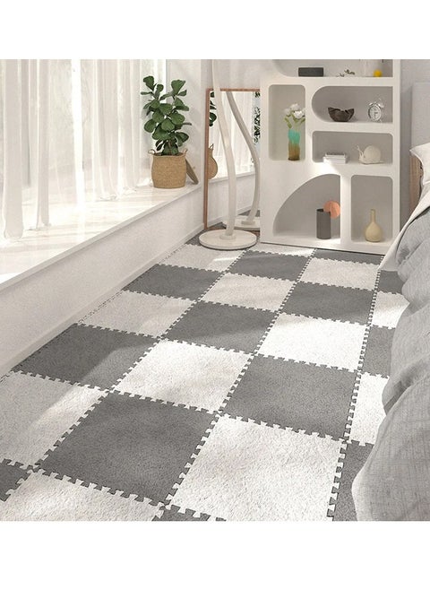 4/12/24/36/60pcs Interlocking Carpet Tiles Plush Foam Mat Protective Floor Tiles Exercise Play Mats Puzzle Play Mat Area Rug for Bay Window Tatami Bedroom Floor Kids Teen Dorm Home Decor