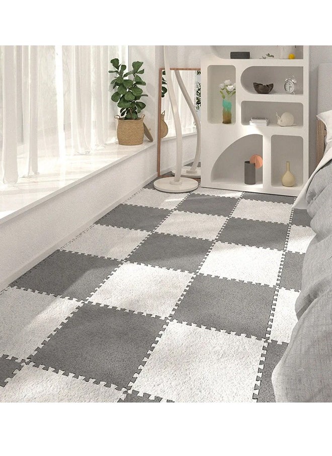 Optico - 4/12/24/36/60pcs Interlocking Carpet Tiles Plush Foam Mat Protective Floor Tiles Exercise Play Mats Puzzle Play Mat Area Rug for Bay Window Tatami Bedroom Floor Kids Teen Dorm Home Decor - Image 1