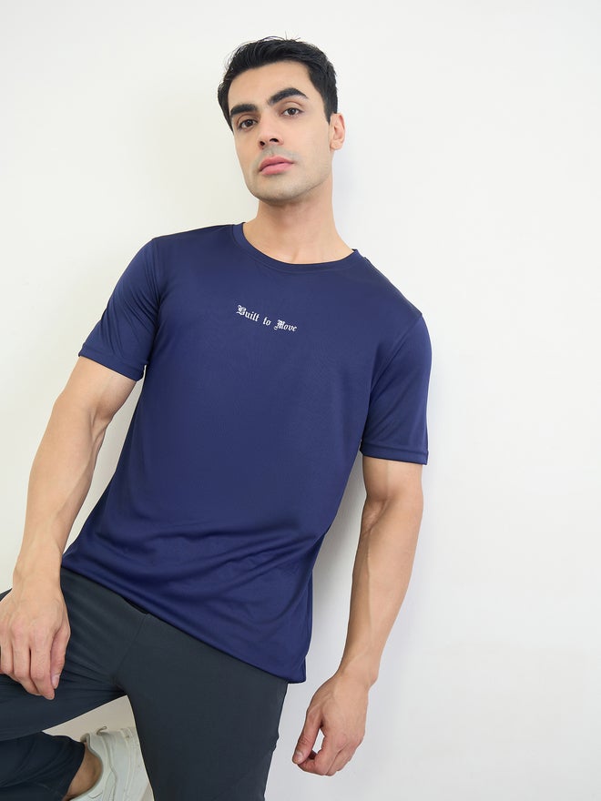 Styli Active Men Chest Printed Regular Fit Active T-Shirt - Image 1