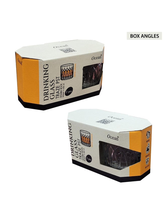Ocean طقم كؤوس روك مزدوجة من أوشن 2 قطعة، 350 مل - Image 4