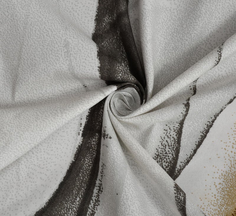 TIB® 140 GSM Soft Glace Cotton Duvet Cover Double Bed II Razai Cover II Quilt Cover II Dohar Cover for Double Bed with Zipper. (Gray & Black, Double) - Image 3