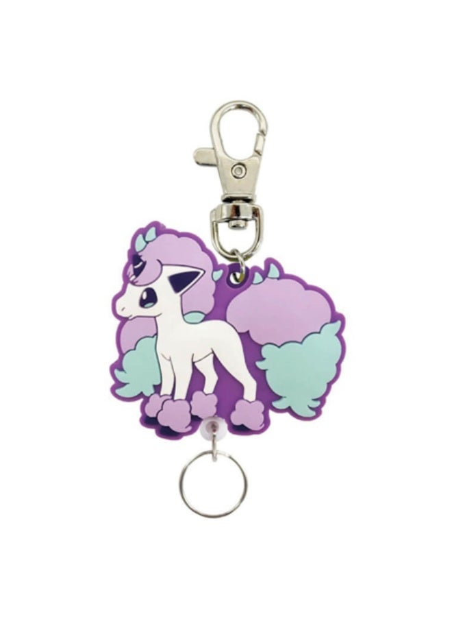 TOY750 Pokemon Rubber Reel Key Holder (Galarian Ponyta)