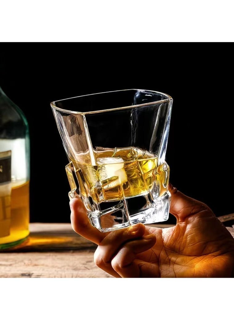 330ml Light Luxury Crystal Glass Cup | 3D Light and Shadow Art Glassware with Glacier Pattern, Multipurpose Office Cups for Milk, Cold Drinks, Coffee & Tea, High-end Tableware - Image 5