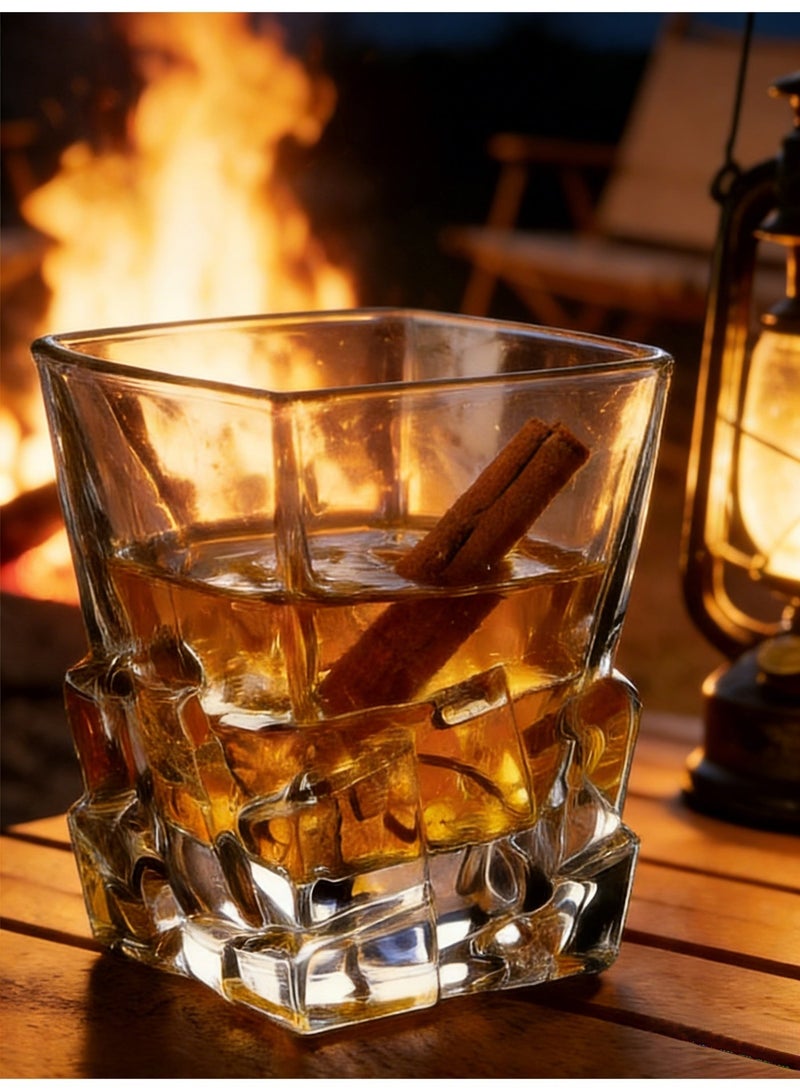 330ml Light Luxury Crystal Glass Cup | 3D Light and Shadow Art Glassware with Glacier Pattern, Multipurpose Office Cups for Milk, Cold Drinks, Coffee & Tea, High-end Tableware - Image 3