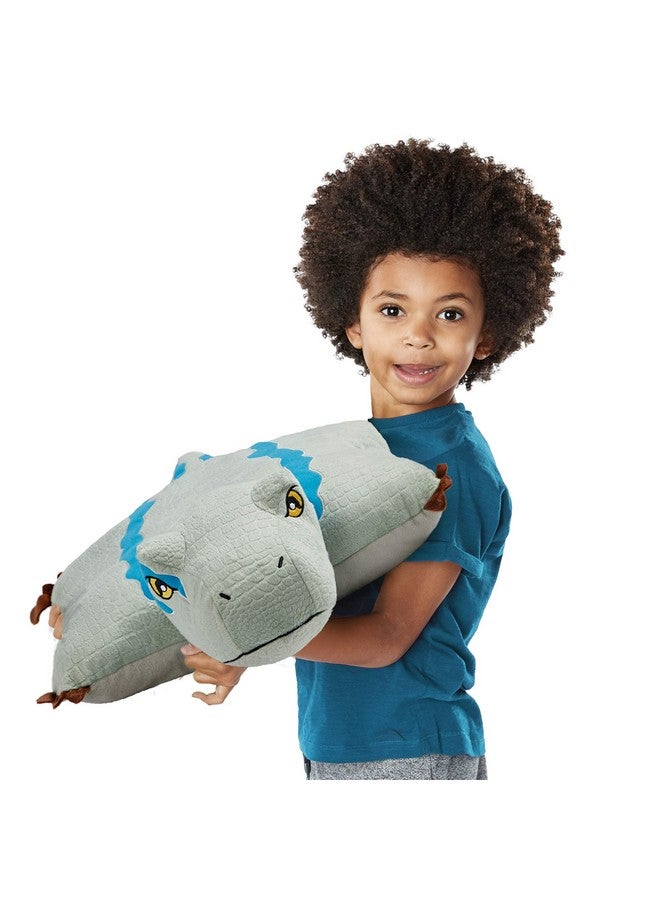 Pillow Pets 16” Blue Velociraptor Stuffed Animal Jurassic World Dinosaur Plush Toy - Image 4