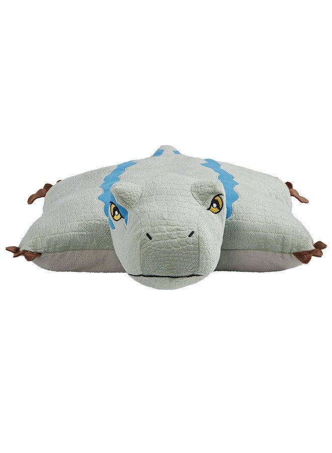 Pillow Pets 16” Blue Velociraptor Stuffed Animal Jurassic World Dinosaur Plush Toy - Image 3