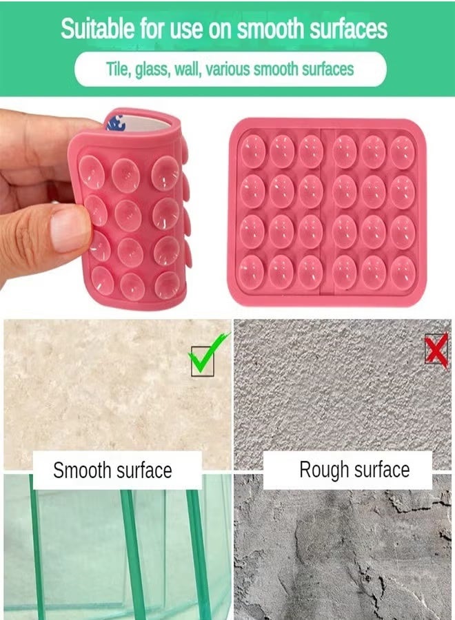 بولوز حامل هاتف من السيليكون مع أكواب شفط – مجموعة 8 قطع، حامل هاتف قوي بأكواب شفط، مثالي للمرايا، البلاط، الزجاج والأسطح الملساء – لاستخدام بدون يدين للمكالمات الفيديو، المكياج، الصور الشخصية والتعليم. - Image 4