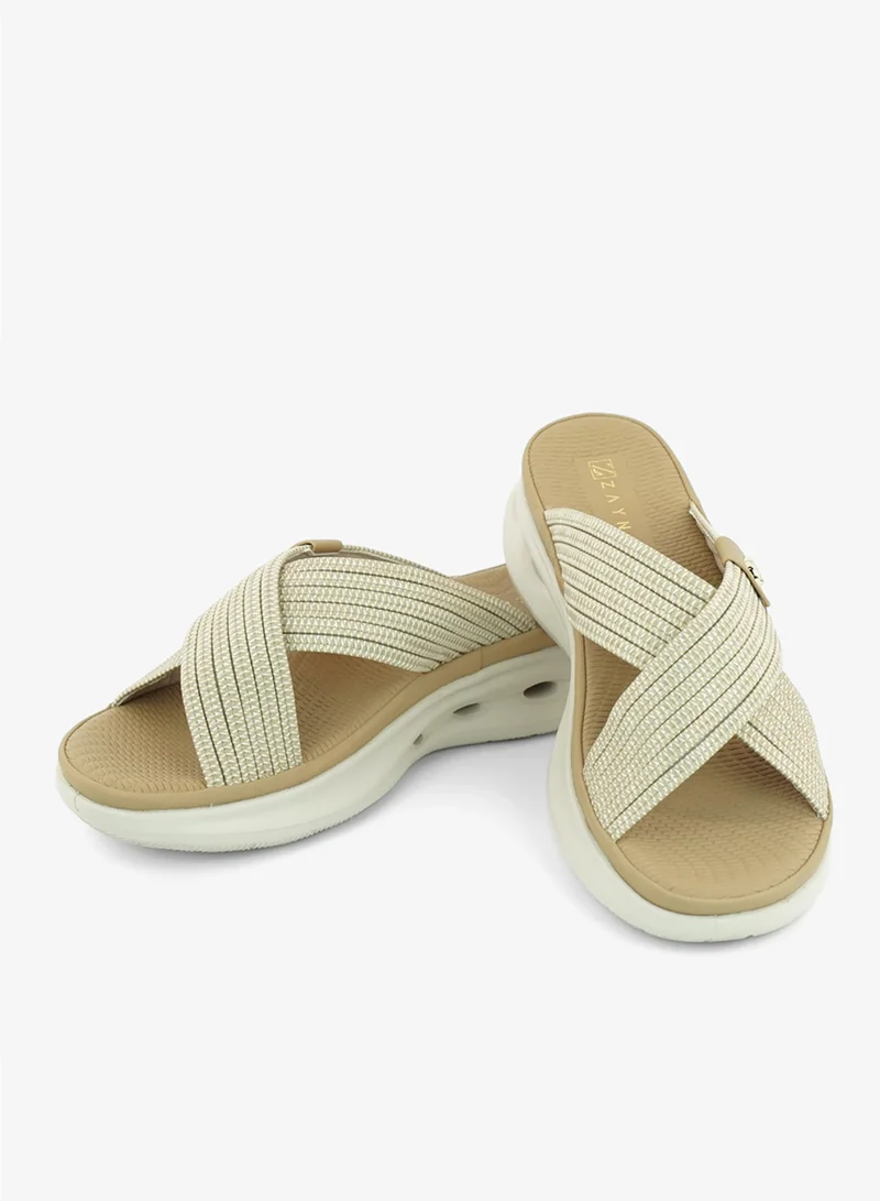 ZAYNA 221-343 Zayna Ladies Casual Slides 19Z332-326 Camel