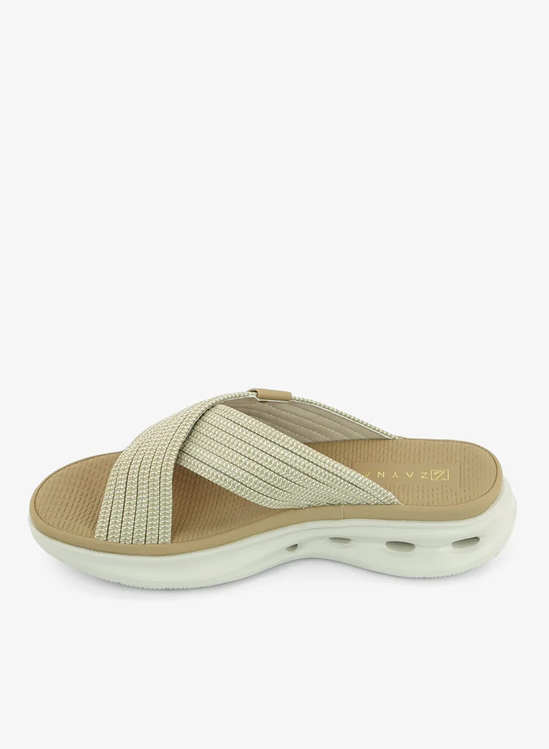ZAYNA 221-343 Zayna Ladies Casual Slides 19Z332-326 Camel
