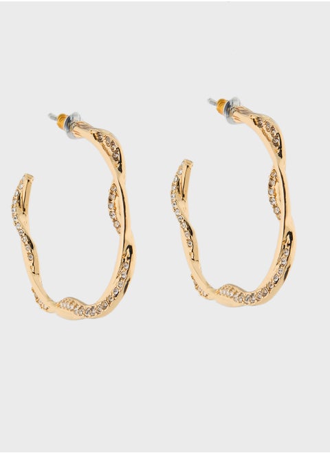 Dimante Hoop Earrings