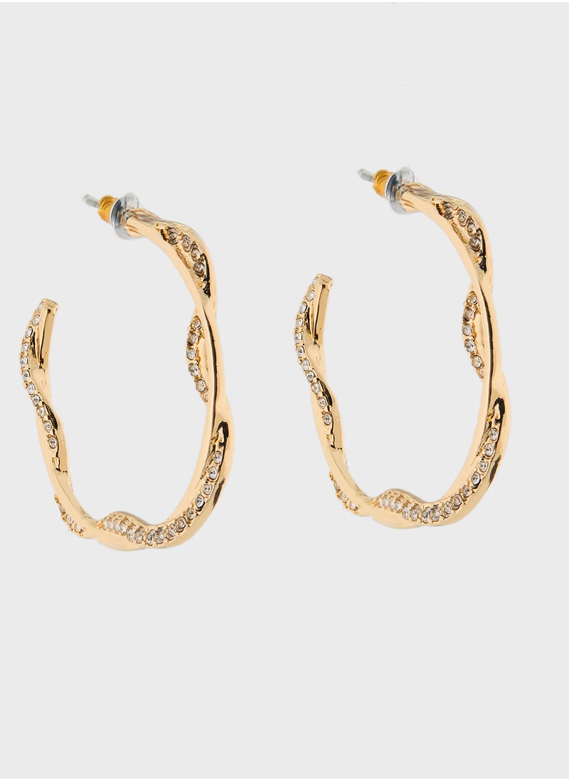 Ella Limited Edition Dimante Hoop Earrings  - Image 1