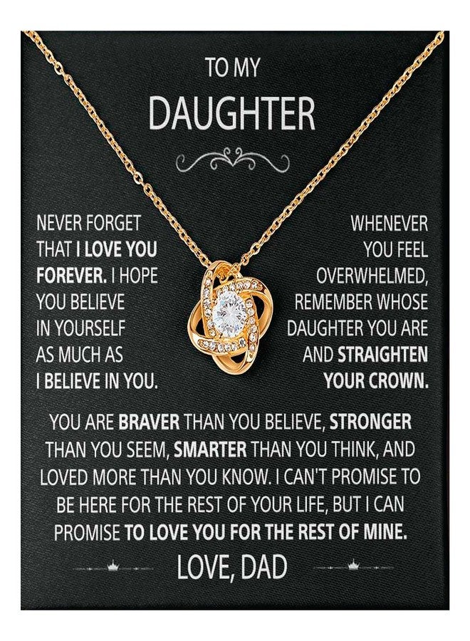 LUXUS™ Love Knot Necklace for Daughter - Inspirational 18K Gold Finish, Thoughtful Gift from Mom & Dad, Birthday, Graduation & Christmas Jewelry, Comes in Luxury Gift Box - Image 1