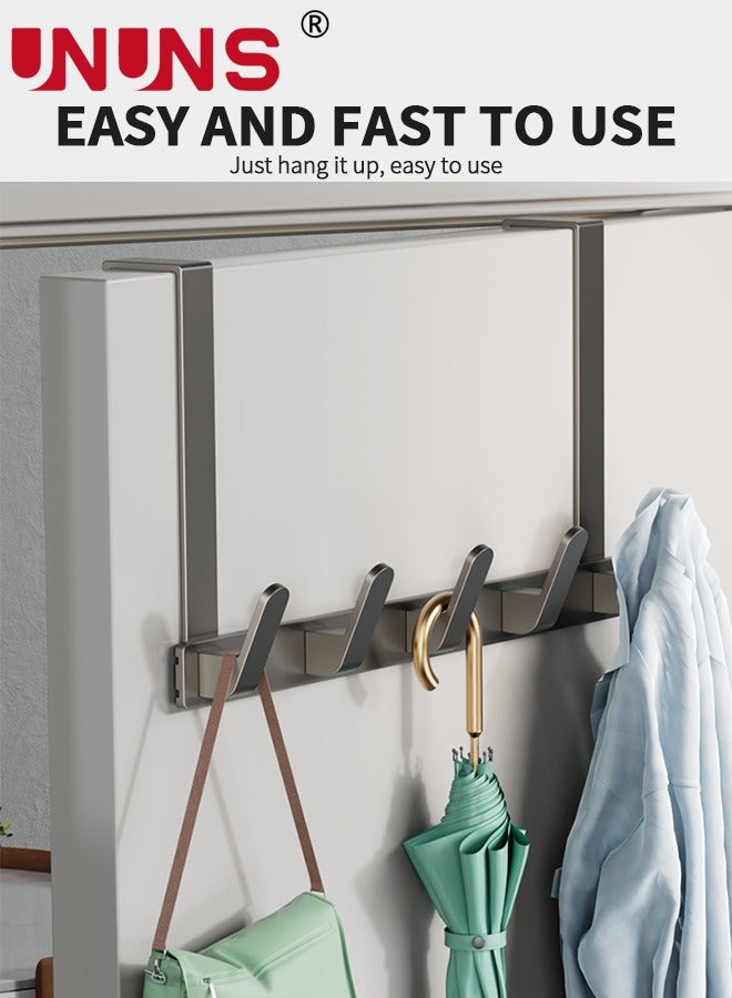 UNUNS Over The Door Hooks,6-Hook Door Hanger Rack,Decorative Organizer Hooks For Clothes,Coat,Hat,belt,Towels,White  - Image 3