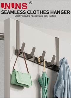 UNUNS Over The Door Hooks,6-Hook Door Hanger Rack,Decorative Organizer Hooks For Clothes,Coat,Hat,belt,Towels,White  - Image 2