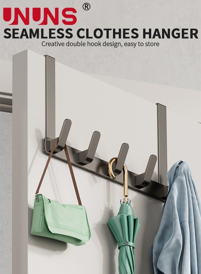UNUNS Over The Door Hooks,6-Hook Door Hanger Rack,Decorative Organizer Hooks For Clothes,Coat,Hat,belt,Towels,White  - Image 2