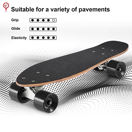 KO-ON Skateboard Complete Skateboards 22 Inch Mini Cruiser Skateboards for Beginners Kids Boys and Girls (Shark) - Image 4