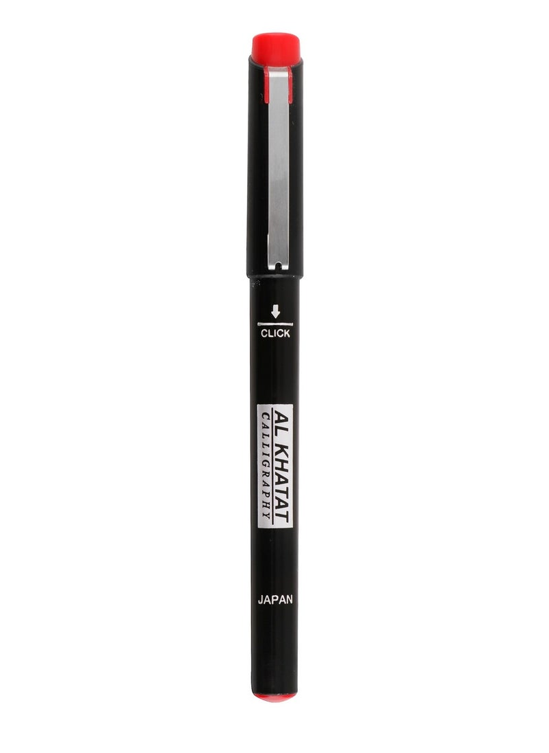 Al Khatat 1-Piece Calligraphy Pen 2mm Tip Red Ink  - Image 1