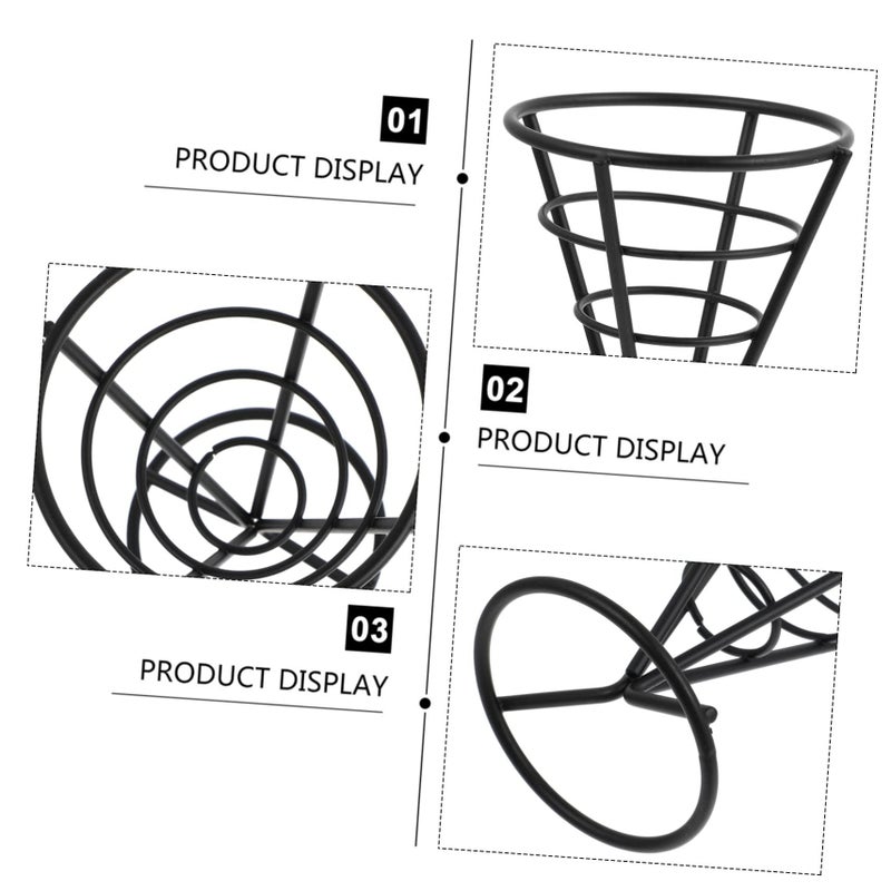 1pc French Fry Cone Basket Holder Iron Snack Stand For French Fries Fried Chicken Appetizers Versatile For Restaurants Parties - Image 5
