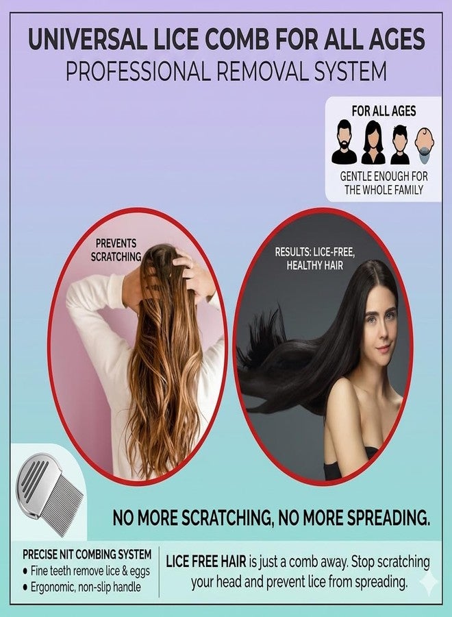 Wavva® Stainless Steel Lice Treatment Comb for Lice and Lice Egg Removal Comb. (Pack of 4) - Image 4