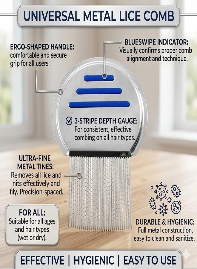 Wavva® Stainless Steel Lice Treatment Comb for Lice and Lice Egg Removal Comb. (Pack of 4) - Image 5