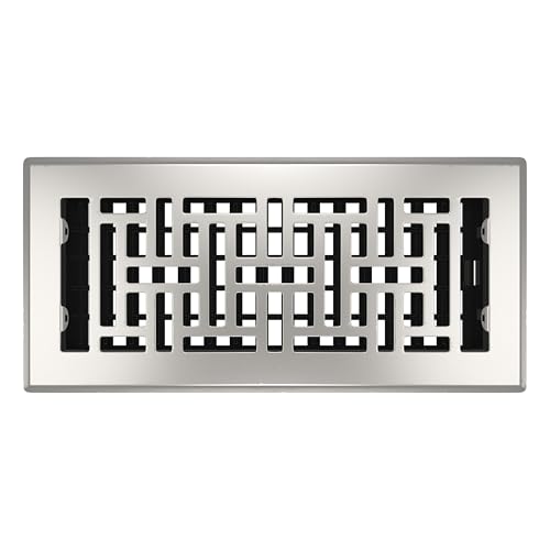 Decor Grates AJH410-NKL Floor Register, 4" x 10", Nickel - Image 4