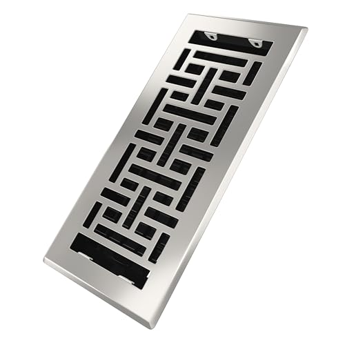 Decor Grates AJH410-NKL Floor Register, 4" x 10", Nickel - Image 2