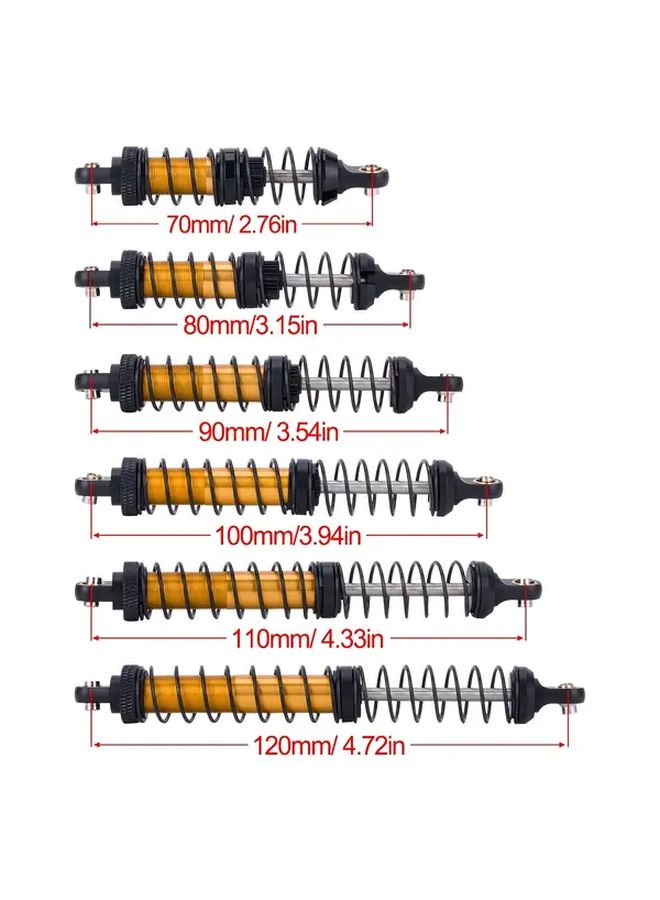 Adjustable RC Shock Absorber Oil Damper Set 100mm for 1 10 Scale Crawler Car Upgrades - Image 5