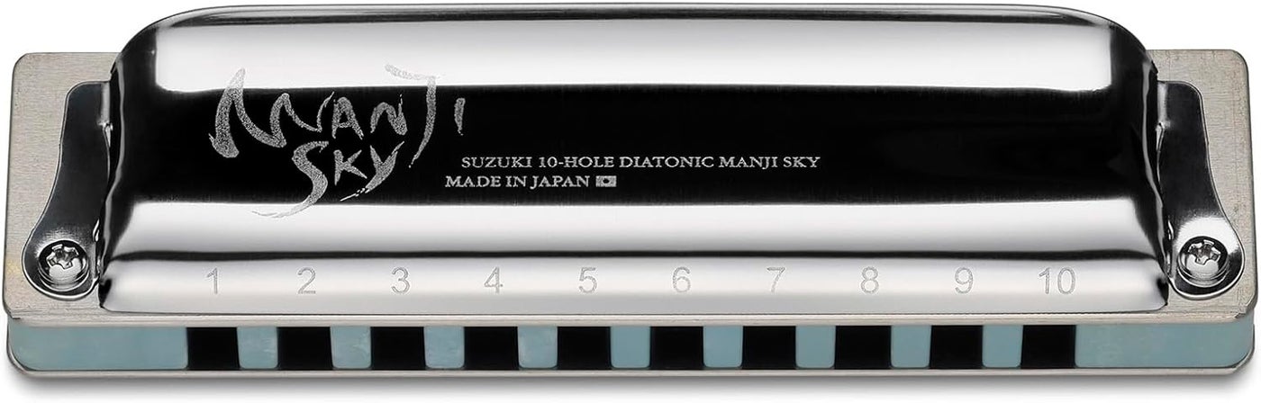 Suzuki Manji Sky 10-Hole Diatonic Harmonica in Key of G