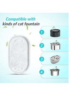 BIGTHREE Cat Water Fountain Filters, Cat Fountain Filters Set, 6 Pcs Activated Carbon Filter and 6 Pcs Foam Filter, Cat Fountain Filters Replacement, Water Filters for 3.2L/2L Cat Water Fountain  - Image 5