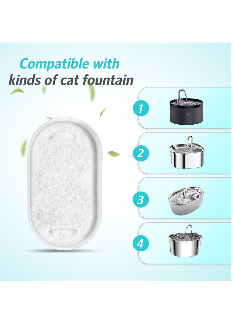 BIGTHREE Cat Water Fountain Filters, Cat Fountain Filters Set, 6 Pcs Activated Carbon Filter and 6 Pcs Foam Filter, Cat Fountain Filters Replacement, Water Filters for 3.2L/2L Cat Water Fountain - Image 5