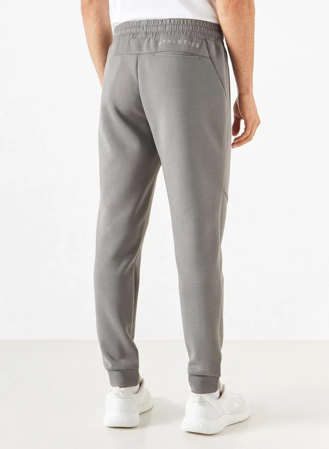 ADOT by Splash Solid Joggers with Elasticated Waistband and Pockets