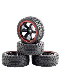 RC Remote Control Car 1 To 10 Model Car Saloon Flat Running Tire Road Racing Tire HSP94123 Flat Sports Car Universal-Color:D10 + B Hub