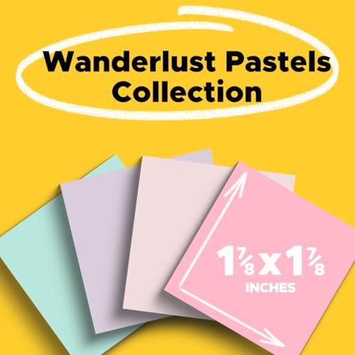 Post It Post-it Super Sticky Mini Notes, Wanderlust Pastels, 1 7/8 in x 1 7/8 in, 100% PEFC, SGSCH-PEFC-COC-110078 - Image 2