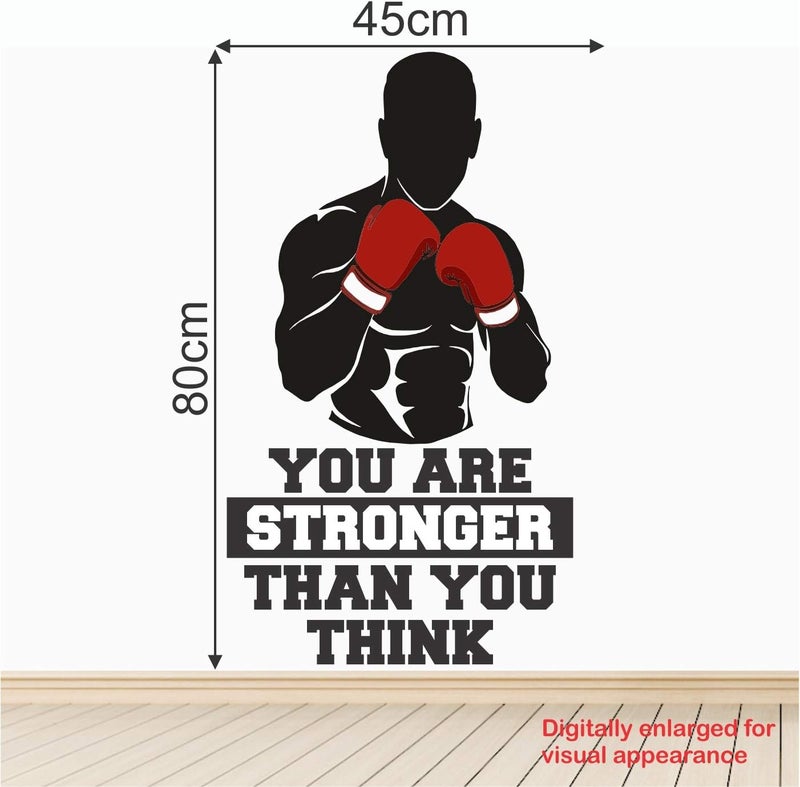 StickMe 'Gym - Fitness - Bodybuilding - Office - Sports - Workout - Boxing - Inspirational - Motivational - Quotes - Wall Sticker' -SM786 (Multi Colour, Vinyl - 80cm X 45 cm) - Image 3