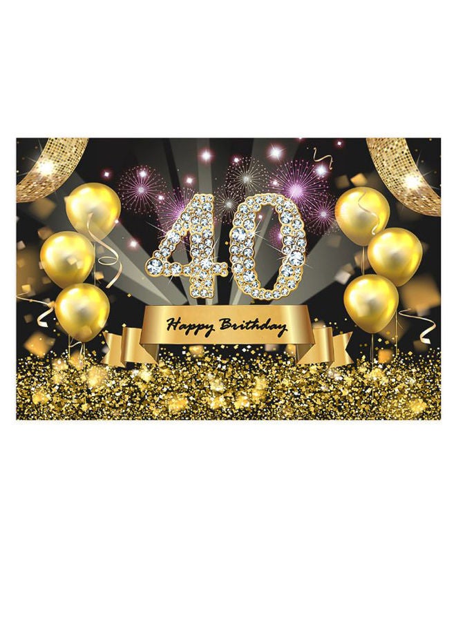 NIBEMINENT Happy Birthday Theme Photography Background Cloth Multiclour - Image 1