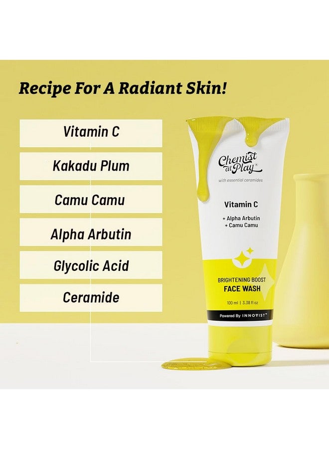 Chemist at Play Brightening Body Wash | Glowing Skin Vitamin C Bodywash 236Ml + 30X Vitamin C Face Wash | Cleans Oil & Dirt | Fades Dark Spots | For All Skin Types - 100Ml - Image 5