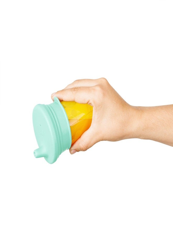 Boon Snug Silicone Sippy Cup Lids - Convert Any Kids Cups or Toddler Cups into Soft Spout Sippy Cups - Toddler Feeding Supplies and Travel Essentials - Green - 3 Count - Image 4