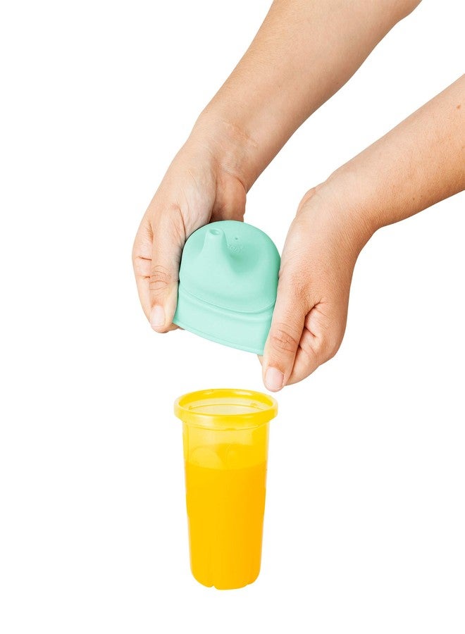 Boon Snug Silicone Sippy Cup Lids - Convert Any Kids Cups or Toddler Cups into Soft Spout Sippy Cups - Toddler Feeding Supplies and Travel Essentials - Green - 3 Count - Image 3